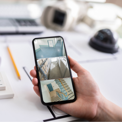 Huntsville security camera feed on cell phone